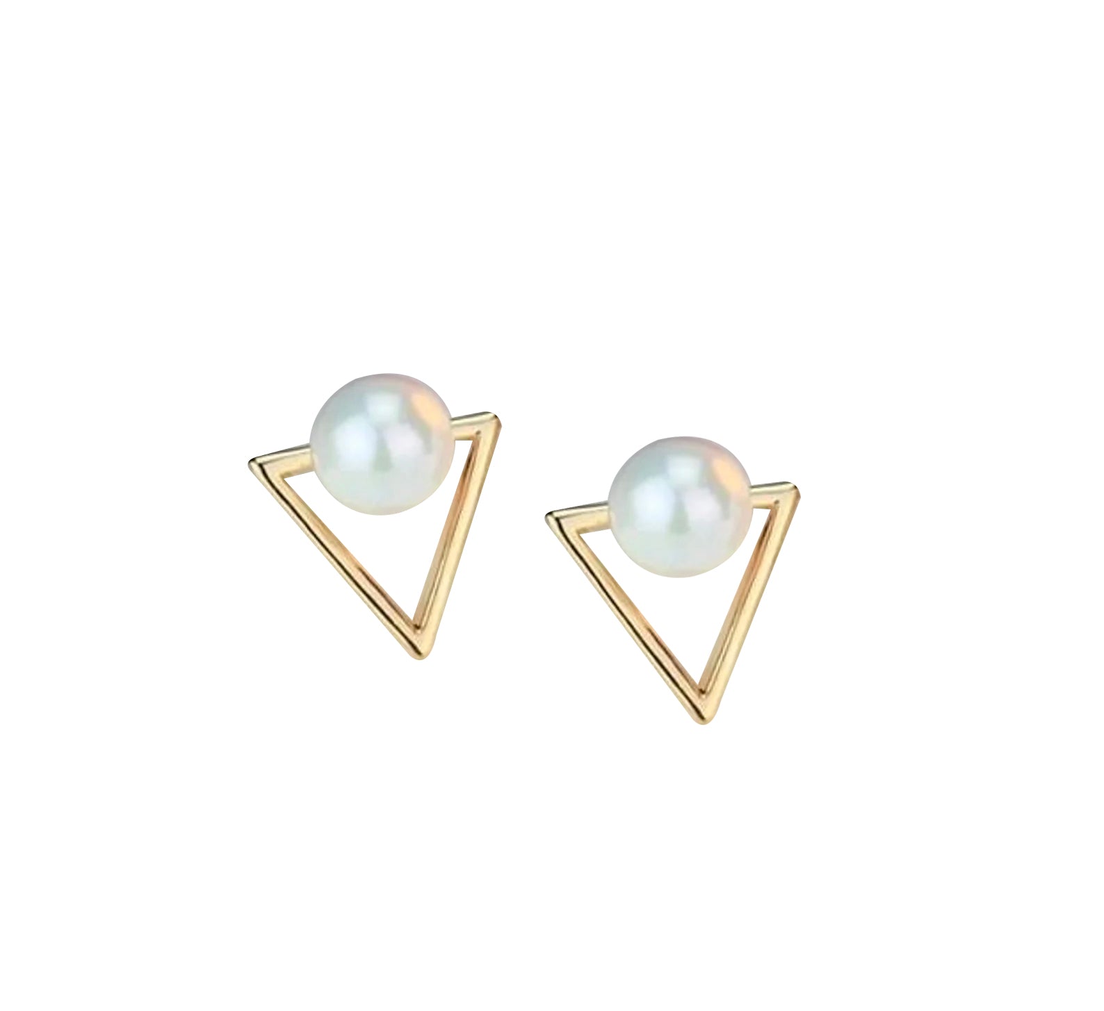 Geometric pearl earrings hotsell